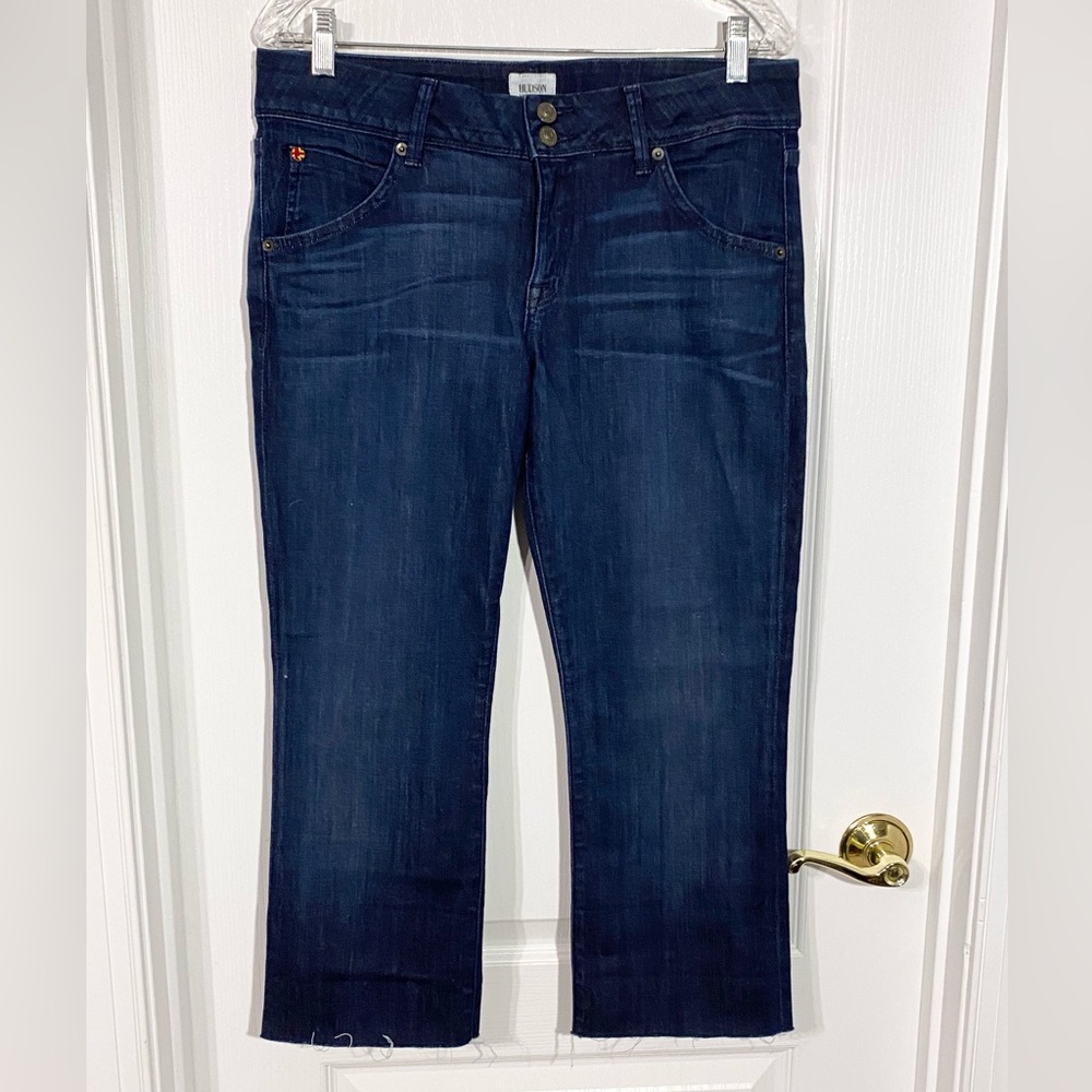 Hudson Beth Baby Boot Flap Pocket Cropped Capri Jeans USA MADE Size 31